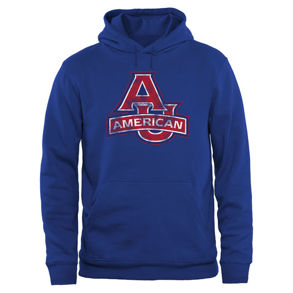 Men NCAA American Eagles Big Tall Classic Primary Pullover Hoodie Royal